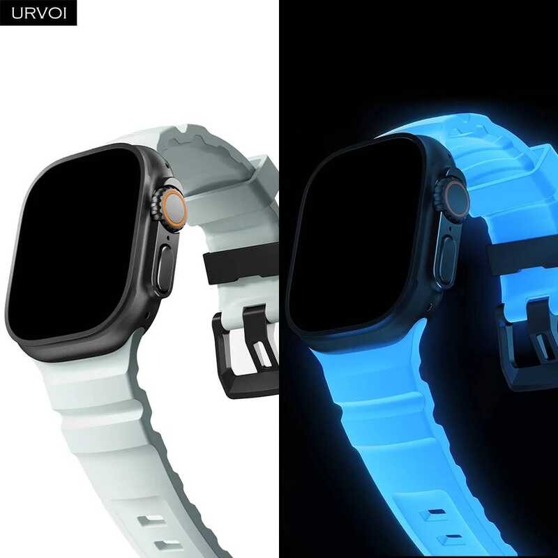 C URVOI Band For Watch Ultra 3 2 Series 11 10 8 SE Liquid Silicone Rubber Rocky Point Strap Waterpr