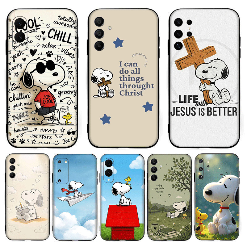 น่ารัก Snoopy รูปแบบ z3 สําหรับ Samsung A6 Plus A7 A8 A9 A02 M02 A10S A11 A12 A13 ความเข้ากันได้ TPU