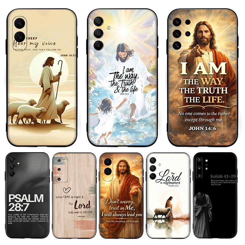 พระเยซู Scripture Amen v.6 สําหรับ Samsung J4 J6 J8 Plus หรือ Prime J2 J5 J7 Core J730 J7 Pro S6 Edg
