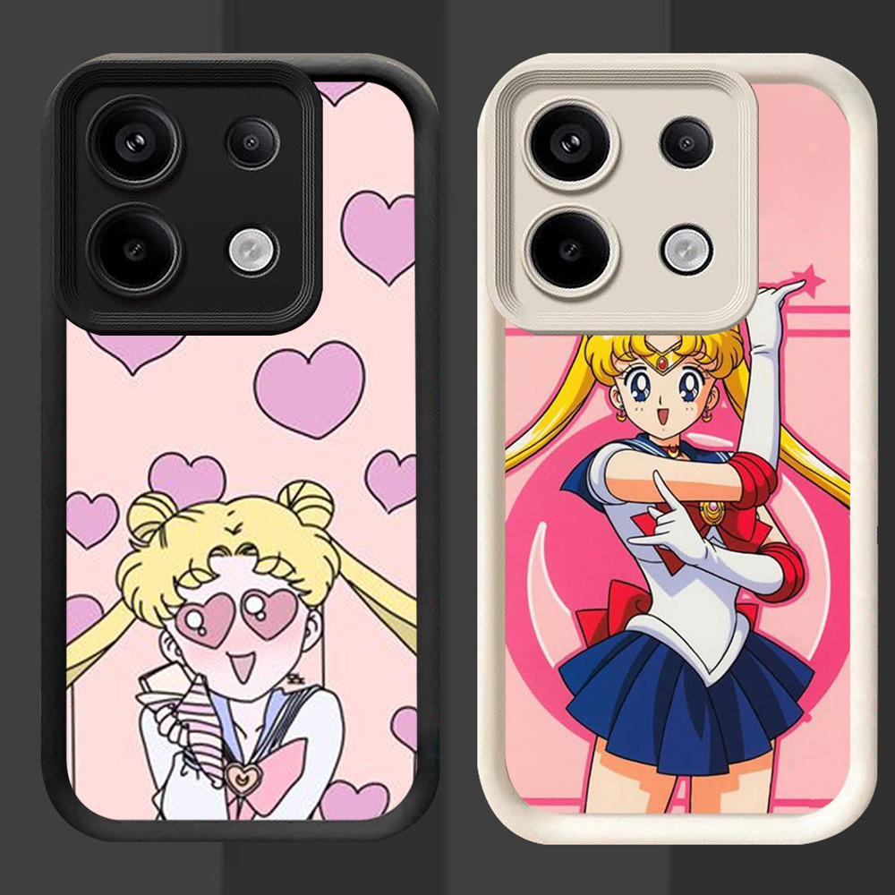 R98 Sailor Moon Casing สําหรับ Infinix Tecno Smart POP 7 ITEL P65 20 GT Pro สีดําและสีขาว