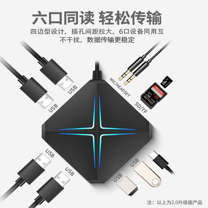 Logitech คอมพิวเตอร์ USB Splitter 3.0 ภายนอกความเร็วสูงพร้อมแจ็คหูฟังมัลติฟังก์ชั่น Docking Station 