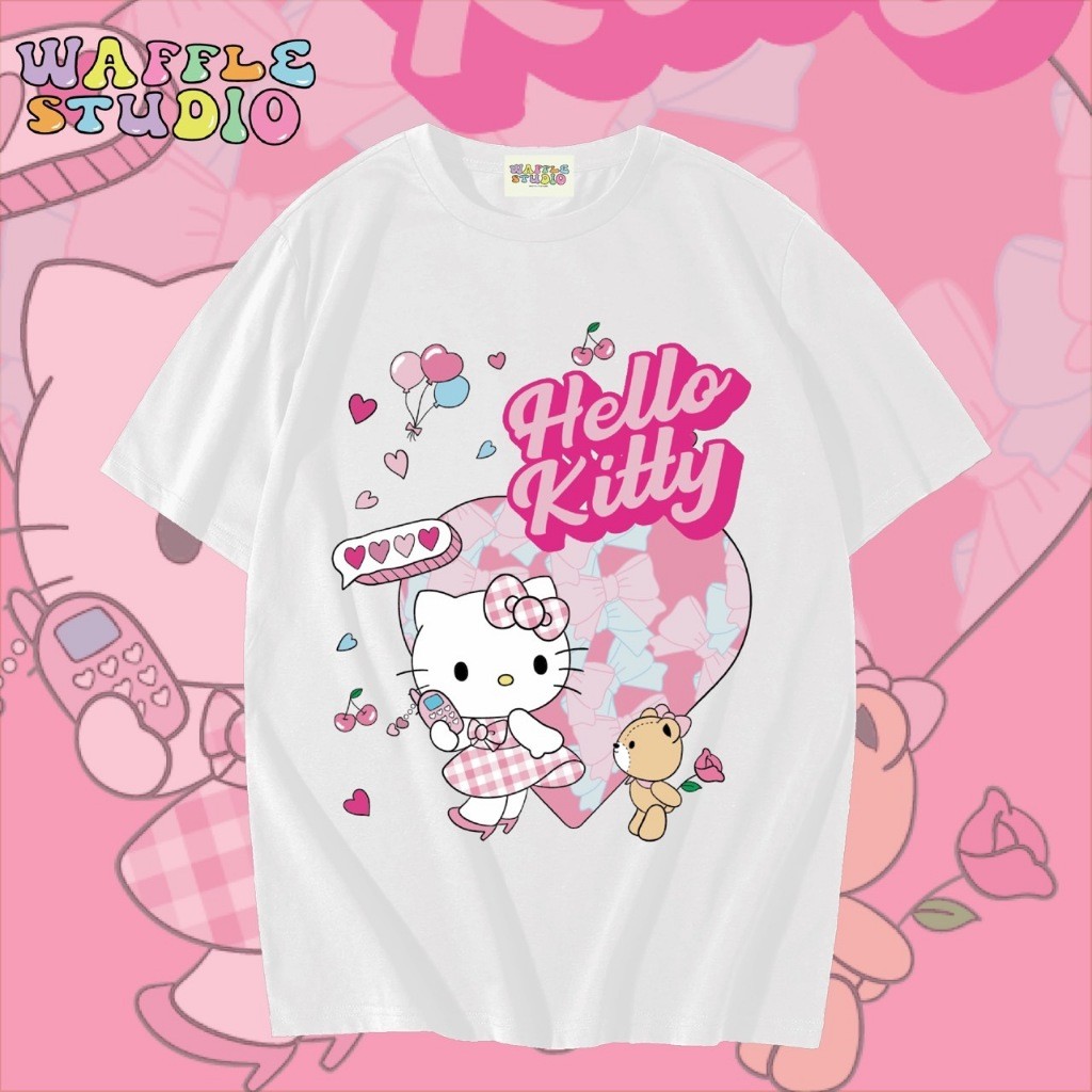 [ ส่งฟรี  ] WS1688 เสื้อยืดโอเวอร์ไซส์ ผ้าคอตตอน 100% เสื้อยืดเกาหลี เสื้อยืด  WAFFLE STUDIO