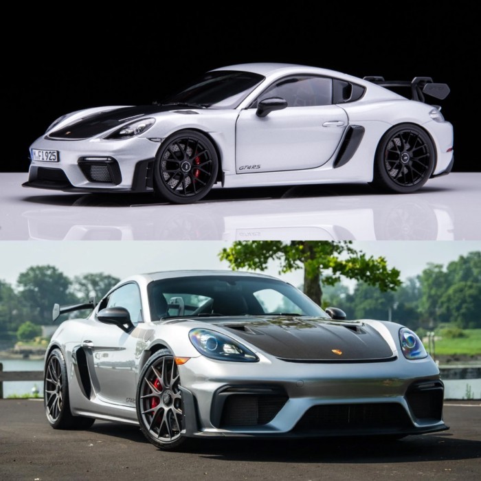 1: 18 NOREV Porsche 718 spyder cayman GT4 RS 2023 โมเดลรถอัลลอย