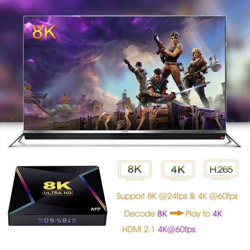 ▥ H96 MAX M9 กสมาร์ททีวีamlogic S905x3 Android 9.0 8K 4Gb RAM 32Gb ROM Dual Wifi Media Google P