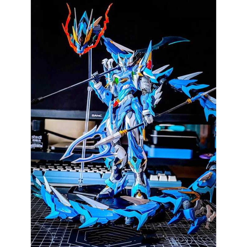 Modong Nuclear Gundam MG รุ่น Ao Bing Lu Bu Guan Yu Zhao Yun Nezha Qinglong Building Block Mecha Ass