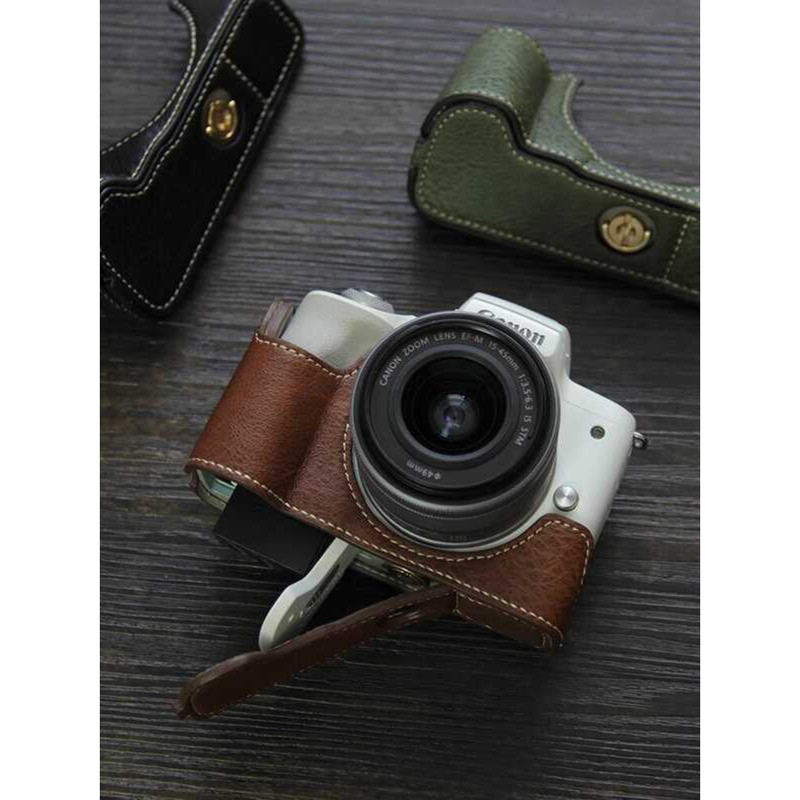 เหมาะสําหรับ Canon m50ii เคสกล้อง M50 เคสป้องกัน 200DII/R8 ครึ่งฐานกรณี R50V/r10/R7/R62