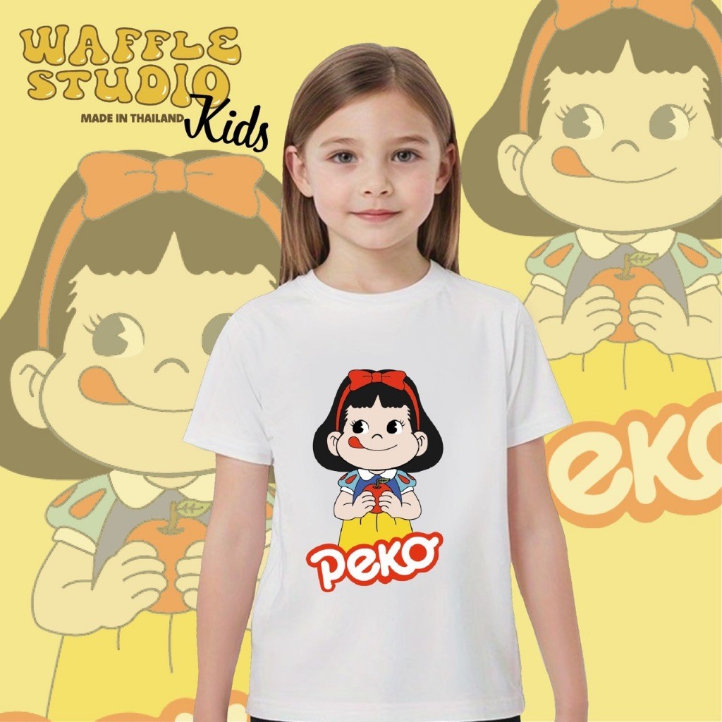 [ ส่งฟรี  ] KD0290 เสื้อเด็ก เสื้อยืดเด็ก เสื้อยืด ผ้า Cotton 100% WAFFLE STUDIO