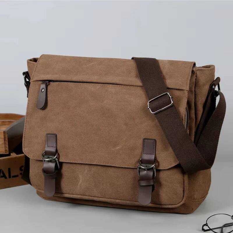 C C Canvas Men Crossbody Outdoor Travel Trip Commuting Shopping Shoulder S Retro Business Messenger