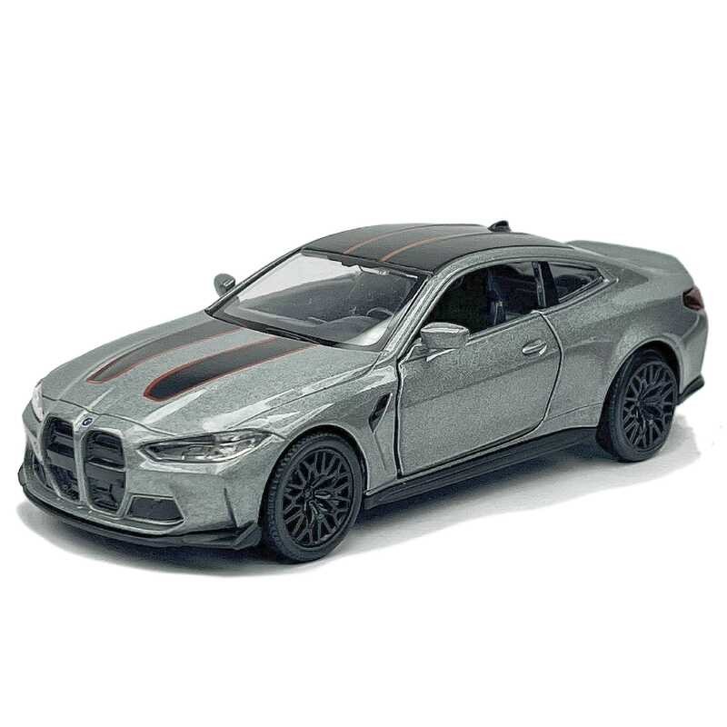 1: 36 BMW M4CSL รุ่นโลหะผสมจําลองเครื่องประดับรถเด็กดึงกลับโลหะของเล่นรถ