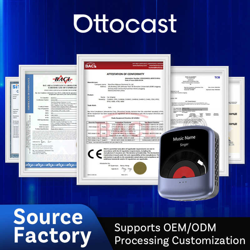 Ottocast ChatGPT4.0 สมาร์ทการเชื่อมต่อรถยนต์คู่กล่อง AI ปฏิสัมพันธ์ด้วยเสียง Android ไร้สาย carpy