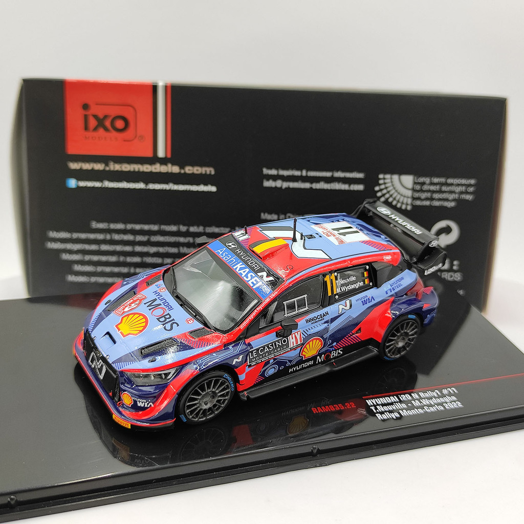 IXO 1/43 Hyundai i20 N Rally1 #11 โมเดลรถโลหะผสม Monte Carlo Rally