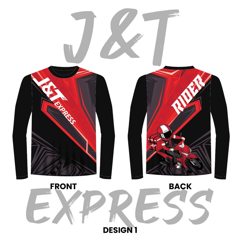 เสื้อยืด J & T Express, เสื้อผ้าไรเดอร์ J & T Express นุ่มและสบายในสต็อก