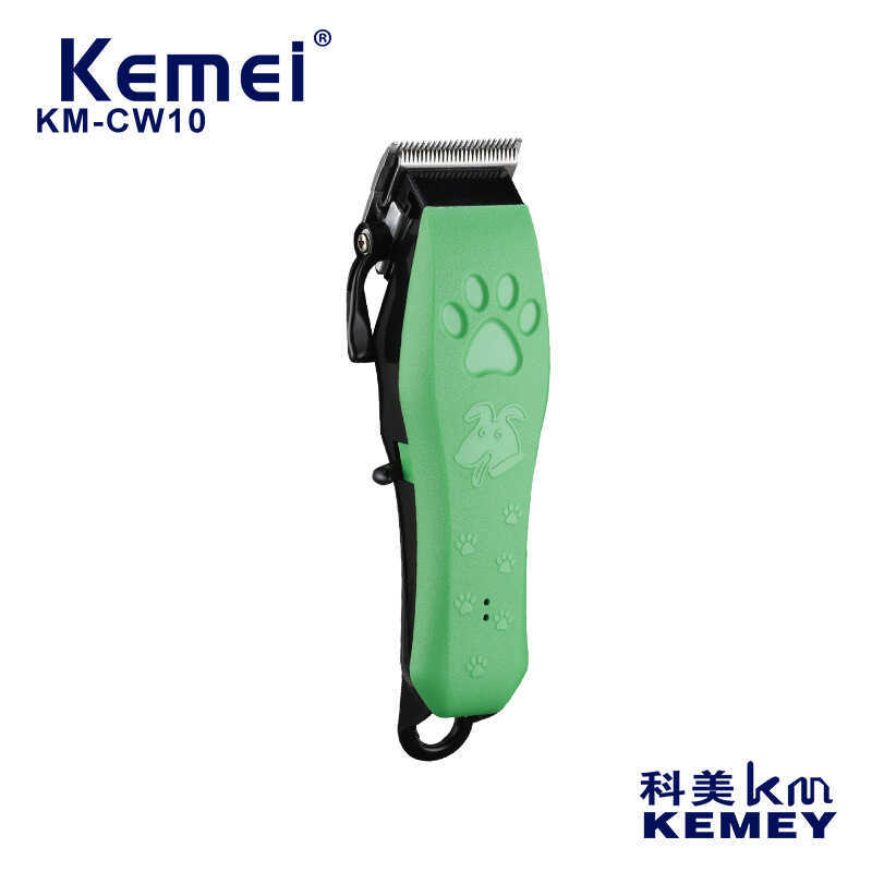 Kemei Professional Pet Hair Clipper ไฟฟ้าแมวสุนัขผม Clipper USB Non-Stuck Hair Full Body Shaver