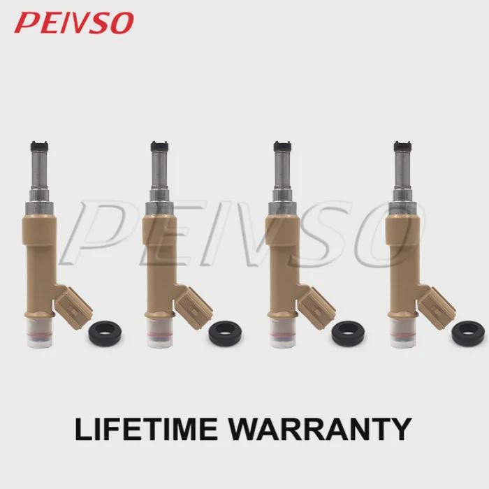 PEIVSO 4pcs 23250-0T010 Original Fuel Injector For TOYOTA ASIA E'Z 2011 1.6L 1ZR Levin/Hybrid 2014