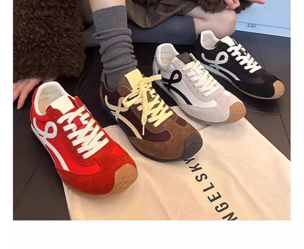 【รุ่นเดียวกันของ Yang Mi 】 Mango Head Retro Lace-Up Forrest Gump Shoes สำหรับผู้หญิง 2025 เทรนด์การ