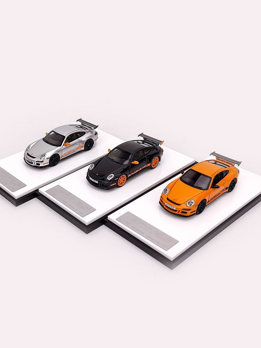 รถเลานจ์ 1: 64 Porsche 997.1 GT3 RS รถเรซิ่นคอลเลกชันเครื่องประดับ Out of Print รุ่น
