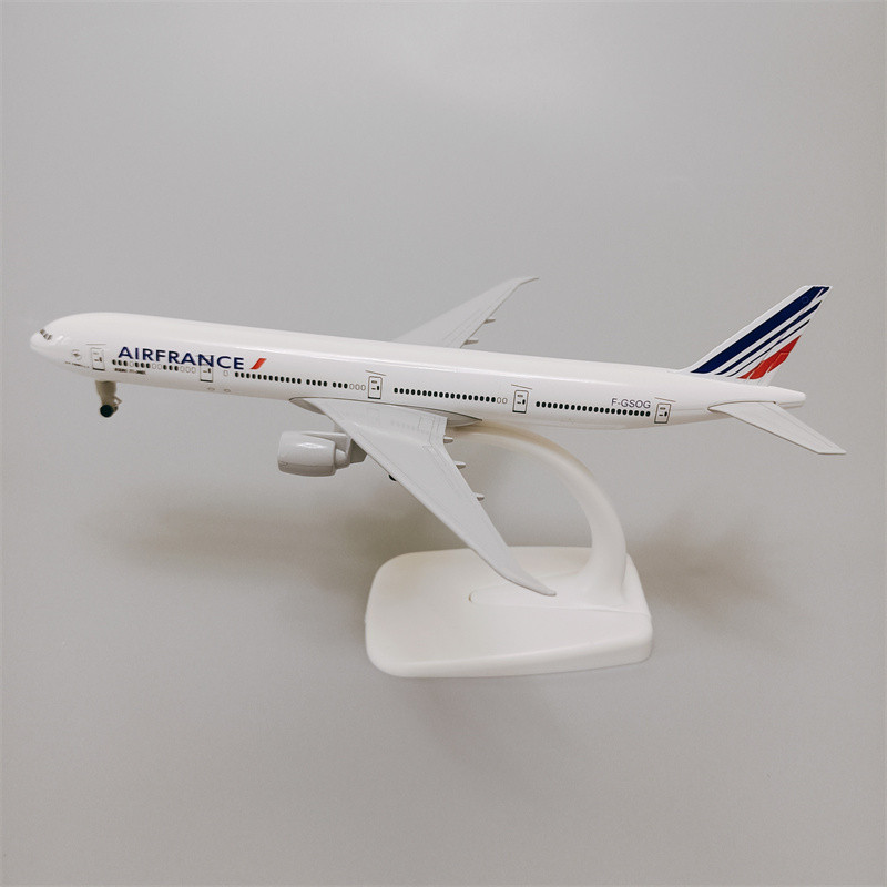 พร้อมล้อ 19 ซม. French Airlines FRANCE Boeing Aircraft B777 Alloy Real Aircraft Model Metal