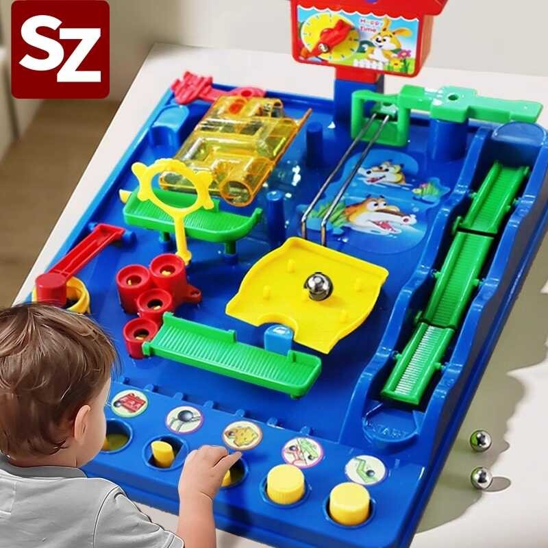 Jungle Adventure Ball Rolling Ball Track Board Game 3-6 ปี Boy Ball Labyrinth ของเล่นเพื่อการศึกษา