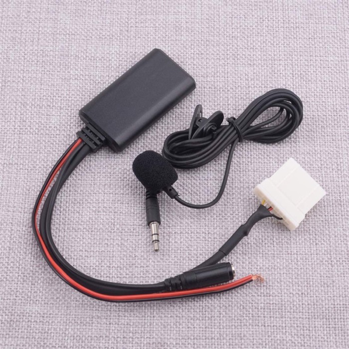 Car Bluetooth AUX Audio Cable Adapter Mic For Mazda 3 5 6 MX-5 RX-8 Stereo Radio Multimedia AUX Cab