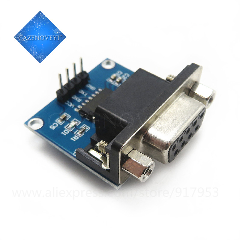 1 ชิ้น MAX3232 RS232 ถึง TTL Serial Port Converter โมดูล DB9 Connector MAX232 ชิป IC