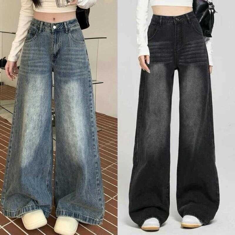 (Xs-6Xl) Jinjeans กางเกงยีนส์ขากระบอกใหญ่ Baggy Jeans สีบลูเฟด สีดำฟอก สีสนิม (1989) 200