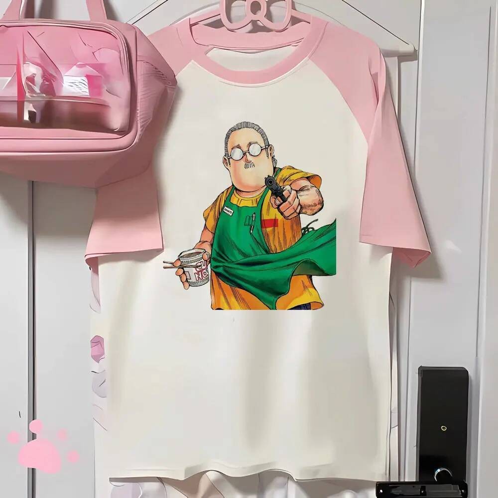 เสื้อ graphic วัยรุ่นสไตล์ Gothic anime จากยุค 80s และ 2000s แบบ vintage Korean kawaii สำหรับ univer