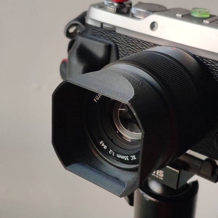 เหมาะสําหรับ Fuji Xc35f2 เลนส์ฮูดสี่เหลี่ยมเลนส์ Xf35f2 Xf23f2