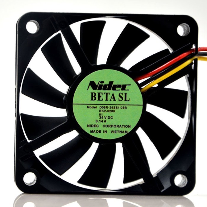 Nidec 6015 6CM 24V 0.14A D06R-24SS1 05B พัดลมอินเวอร์เตอร์เงียบพิเศษ 3 เส้น