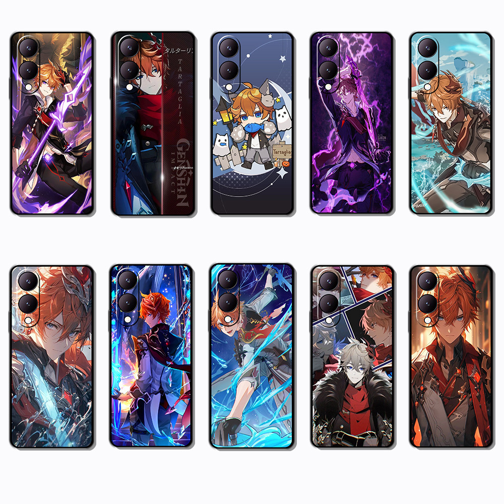เคสโทรศัพท์สีดําแบบนุ่มสําหรับ Vivo Y17S 4G Y28 Tartaglia Cover