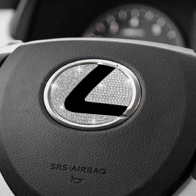 ▥ 1Pc พวงมาลัยรถยนต์คริสตัลเพชร Bg สติกเกอร์สำหรับ Lexus Is400 Rx300 Rx330 Is220d Rx350 Is46