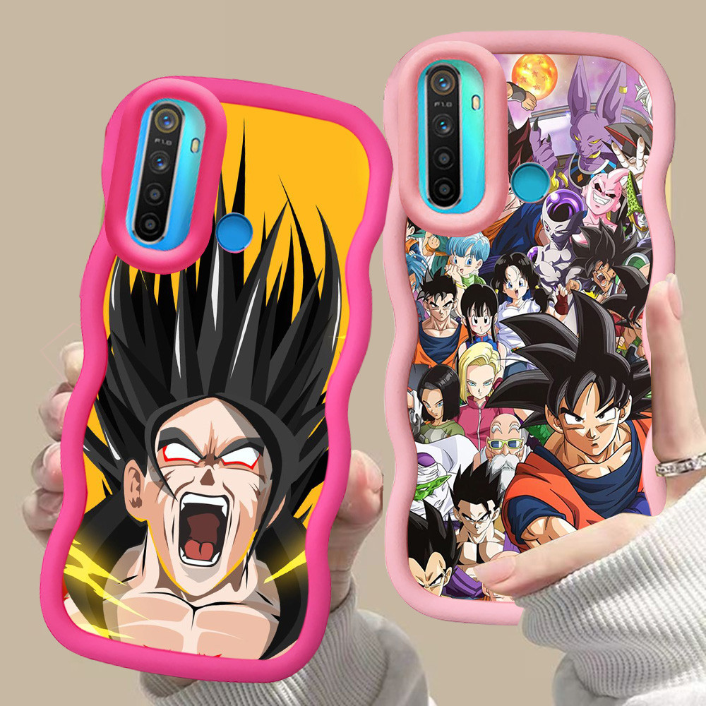 MERAH D-5 Dragon Ball Z สีชมพูสีแดงสําหรับ OPPO A31 A91 Reno 3 Realme 5 6i 5i 5s สีดํา