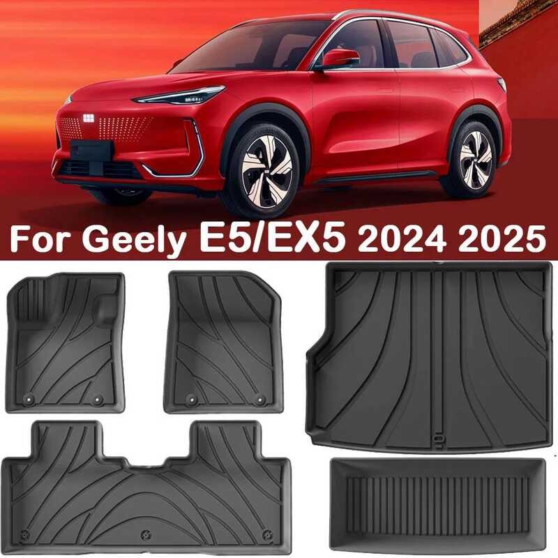 สําหรับ Geely Galaxy E5/EX5 2024 2025 TPE พรมปูพื้นทุกสภาพอากาศป้องกัน Trunk Anti-Slip Cargo Liner A