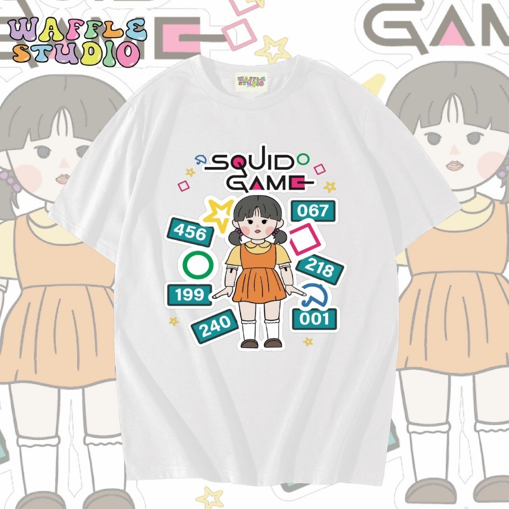 [ ส่งฟรี  ] WS1159 เสื้อยืดโอเวอร์ไซส์ ผ้าคอตตอน 100% เสื้อยืดเกาหลี เสื้อยืด  WAFFLE STUDIO