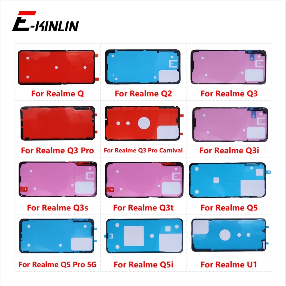 ฝาหลังแบตเตอรี่ด้านหลังสติกเกอร์กาวเทปกาวสําหรับ OPPO Realme Q Q2 Q3 Q3i Q3s Q3t Q5 5G Q5i U1 Pro Ca