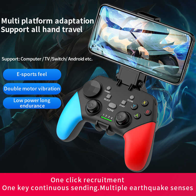 SWITCRO ด้ามจับไร้สายบลูทูธ 2.4G ทีวี ps4 steamPC คอมพิวเตอร์ Android IOS Gamepad