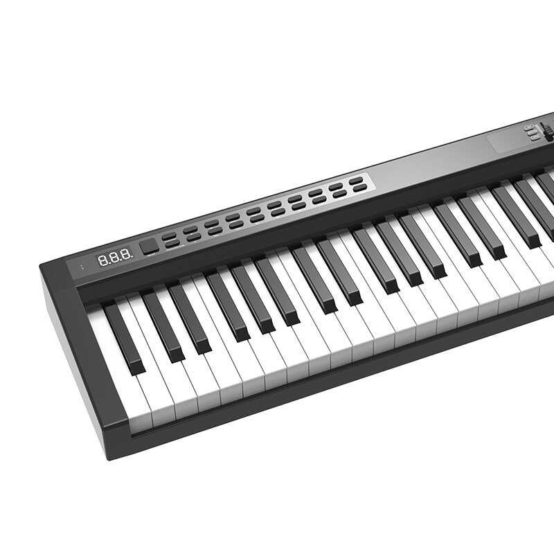 เปียโนแบบพกพา 88-Key Adult Band Piano คีย์บอร์ดแบบพกพา Dual-Horn Piano Entry หนา