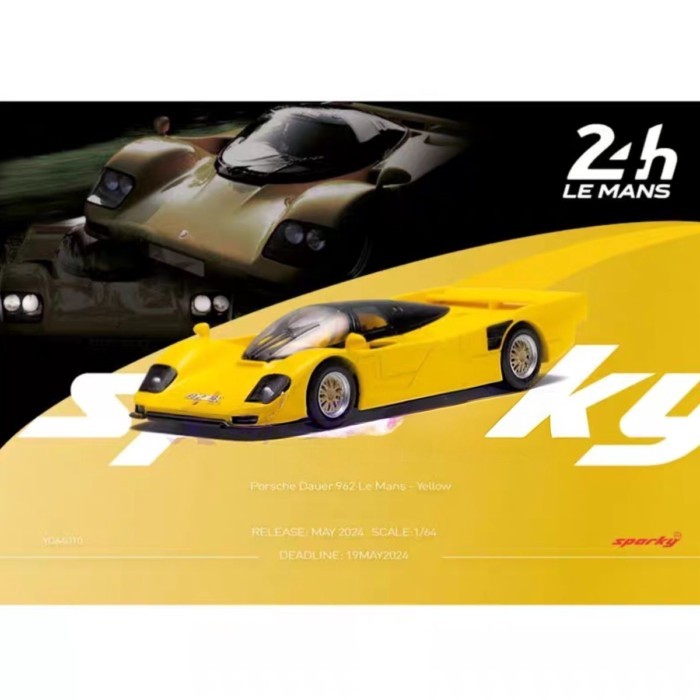 Sparky Joint Tiny Porsche Dauger 962 Le Mans Racing Alloy Model