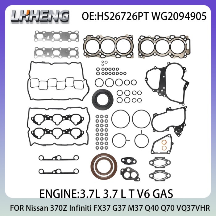 Engine Full Gasket Set FOR Nissan 370Z Infiniti FX37 G37 M37 Q40 Q70 VQ37VHR 3.7L 3.7 L T V6 GAS 20