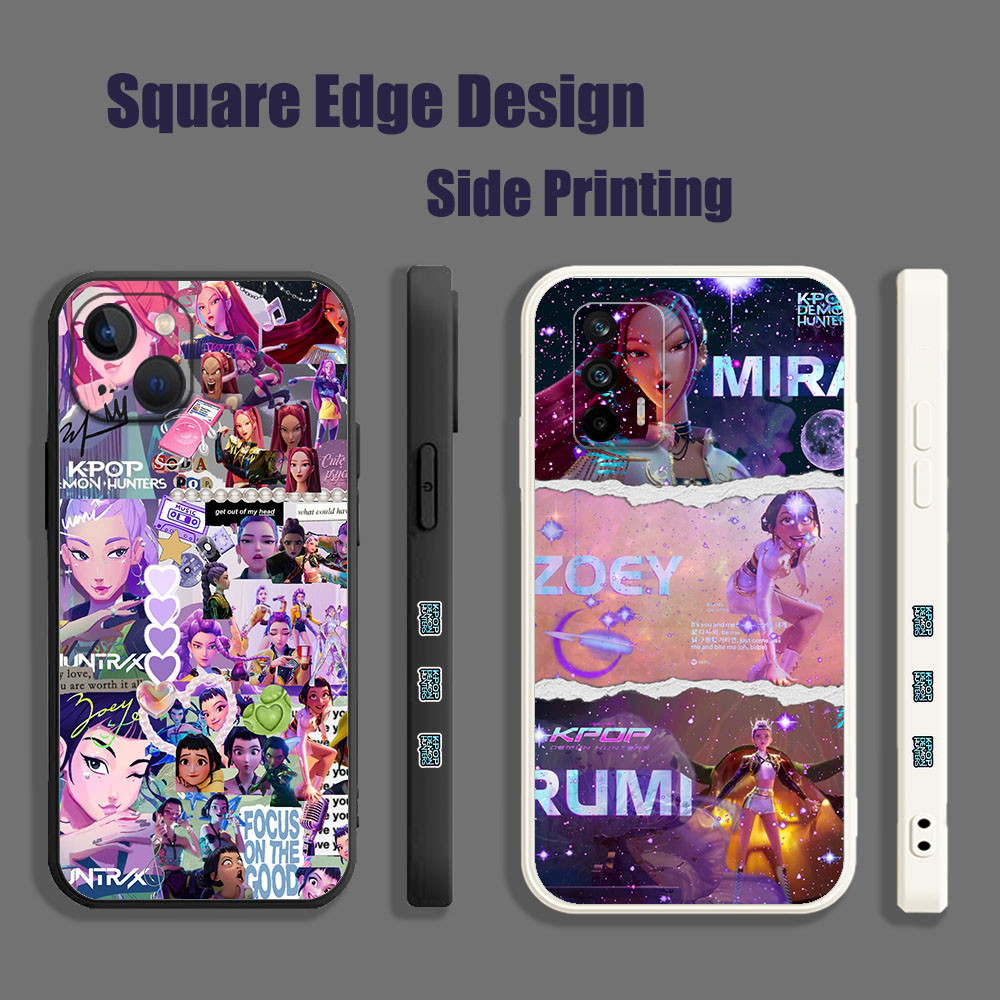 ปลอกสําหรับ OPPO A39/A57 Reno 5 A54 A71 F9 Pro Reno6 Z Kpop Demon Hunters Rumi Zoey Mira DLZ94 เคสโท