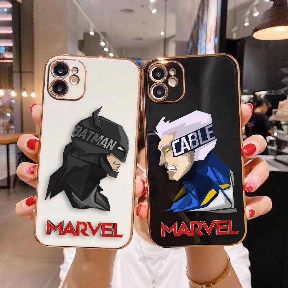 Marvel BatmanสายเรียบE-TPUสําหรับOPPO RENO 2F 2Z 5 5F 6 7 7Z 8 8Z 8T 10 11 11F 12 12F 13F LITE Pro P