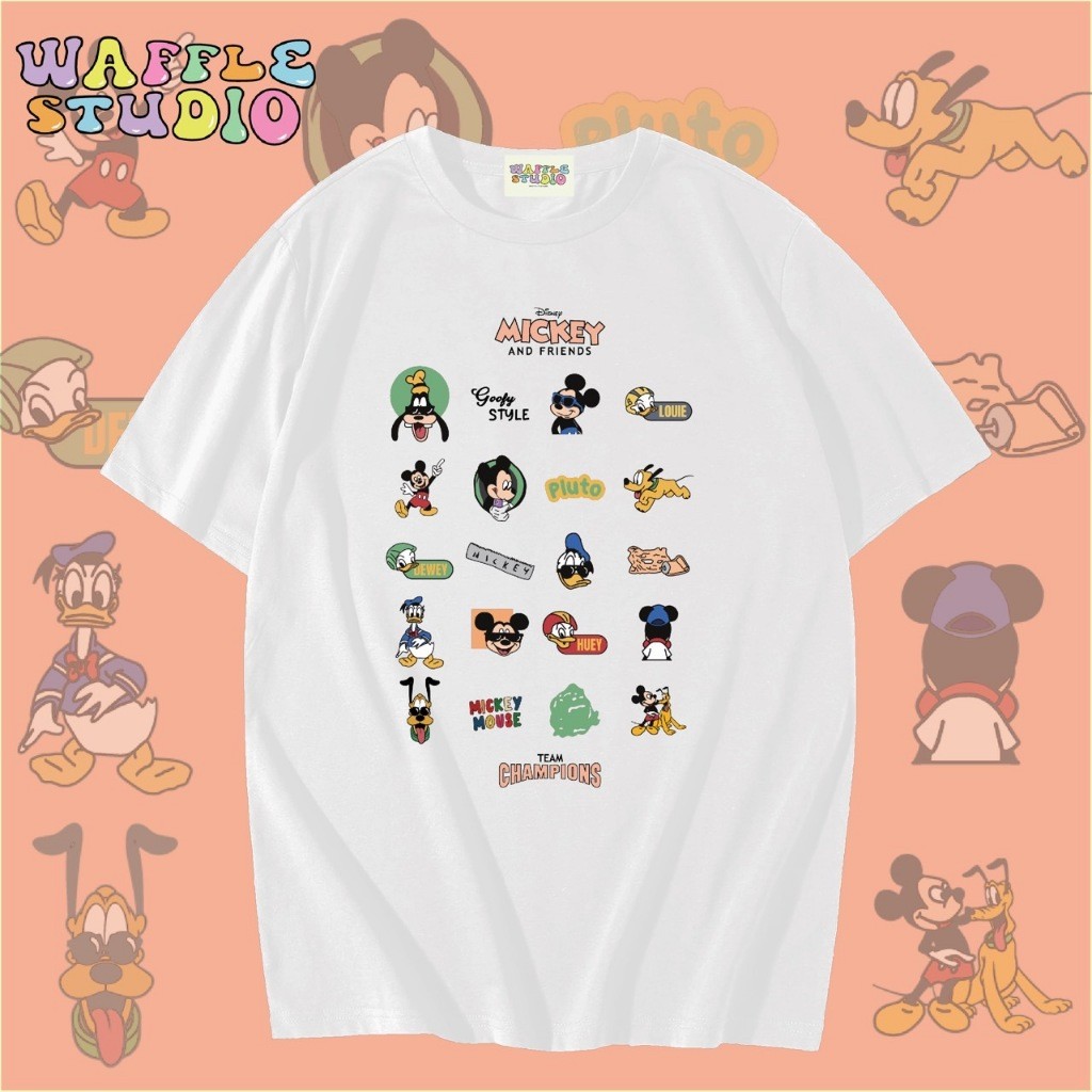 [ ส่งฟรี  ] WS0085 เสื้อยืดโอเวอร์ไซส์ เสื้อยืดเกาหลี ผ้าคอตตอน100% เสื้อยืด Mickey มิกกี้เมาส์ WAF