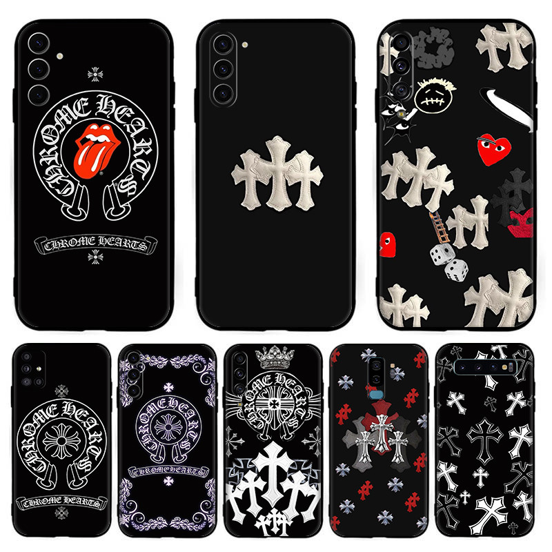 SAMSUNG สําหรับSamsung S20 S21 S23 S24 Plus Lite Fe Ultra Crossปลอก 6Y29 สีดําTPUซิลิโคนอ่อนนุ่มเคสโ