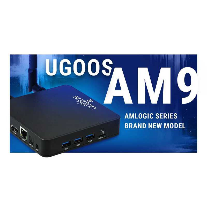 ▥ UGOOS Am9 สมาร์ททีวีกล่อง Amlogic S905x5 Cortex-A510 Android 14.0 Lpddr4x 4Gb 64Gb Wifi6 Bt5.