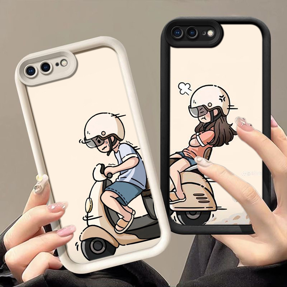 สำหรับ Vivo V27 V29 PRO V25 V25E Y100 5G เคสโทรศัพท์มือถือ ดวงตานางฟ้า กรณ ZZ213 Cute cartoon couple