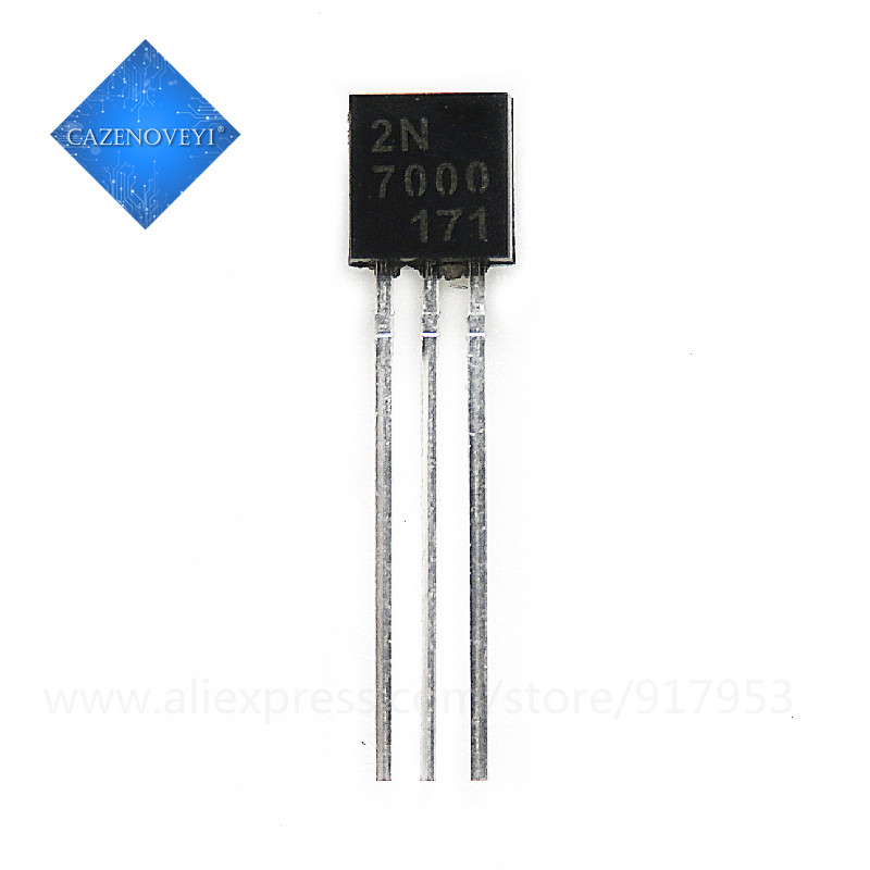 20 ชิ้น 2N7000 TO92 สัญญาณขนาดเล็ก MOSFET 200 mAmps, 60 โวลต์ N-Channel TO-92 ใหม่ในสต็อก