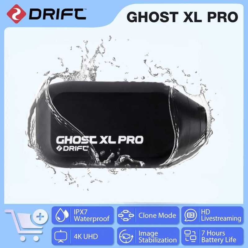 Drift Ghost XL Pro Sport 4K Plus HD WiFi IPX7 กล้องแอคชั่นกันน้ําสําหรับหมวกกันน็อคจักรยานรถจักรยานย