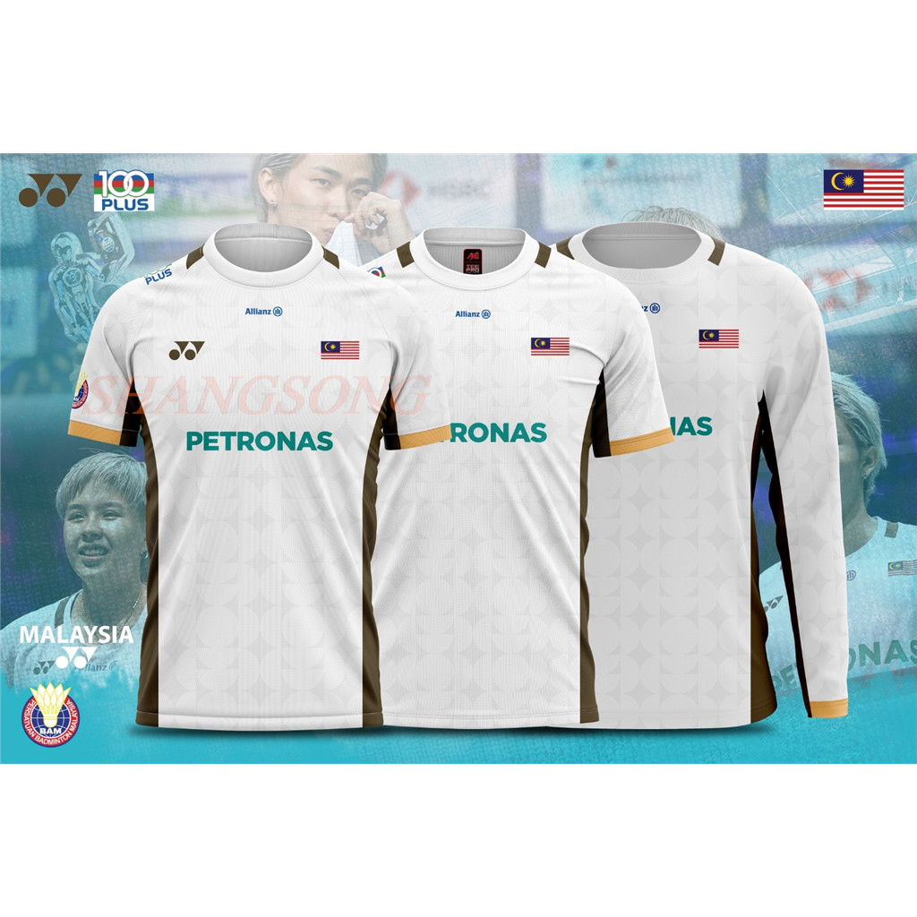 เสื้อทีมแบดมินตันมาเลเซีย ALL ENGLAND 2025 พร้อมพิมพ์ชื่อฟรี