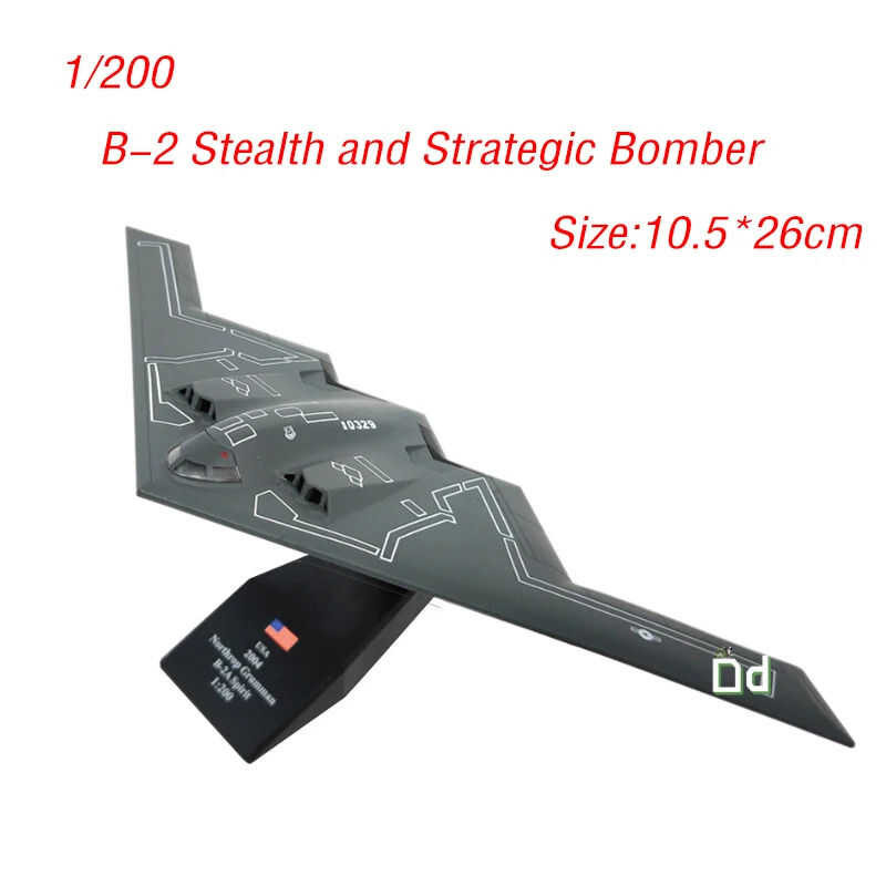 C 1:200 Diecast เครื่องบินรุ่น B-2 Spirit Strategic Er โลหะผสม U.S. Air Force Static Display ผู้ใหญ
