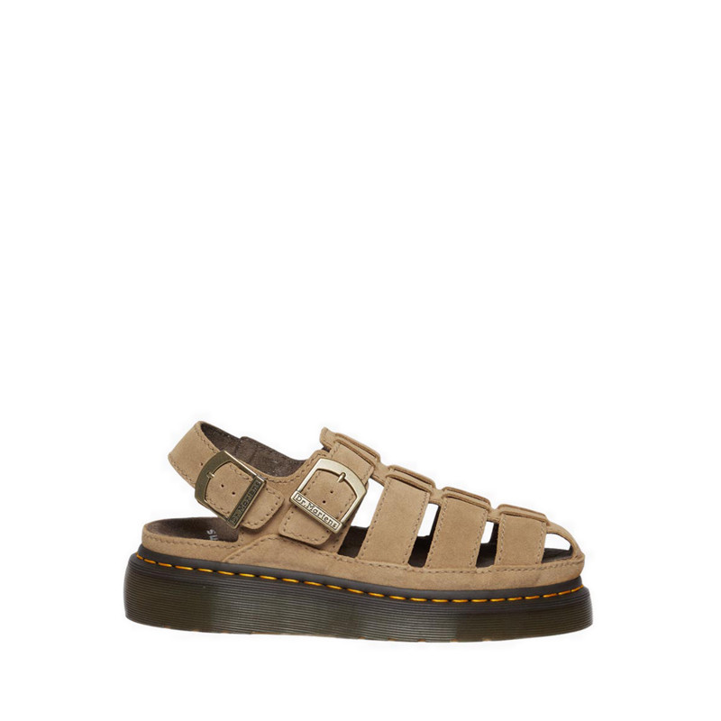 ♞Dr. Martens รุ่น Wrenlie Bronx Suede Fisherman รองเท้าแตะหนังกลับ UHD