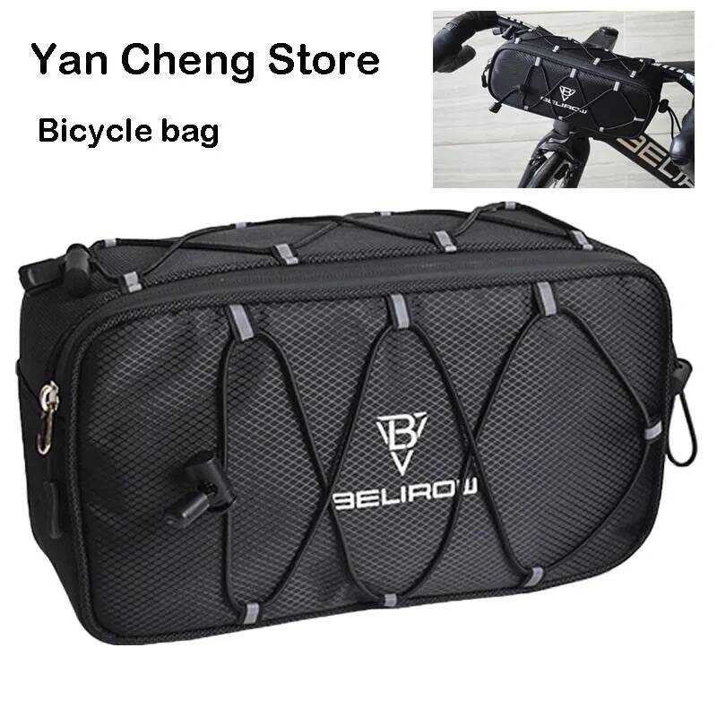 C 2.1/4.3L Bicycle Handlebar Large Capacity Storage Front Tube Basket Pack Cycg Accessories For MTB